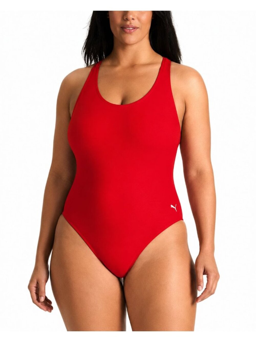 Puma Womens Red Racerback One-Piece Swimsuit Size Large UPF 50+ - Picture 1 of 7
